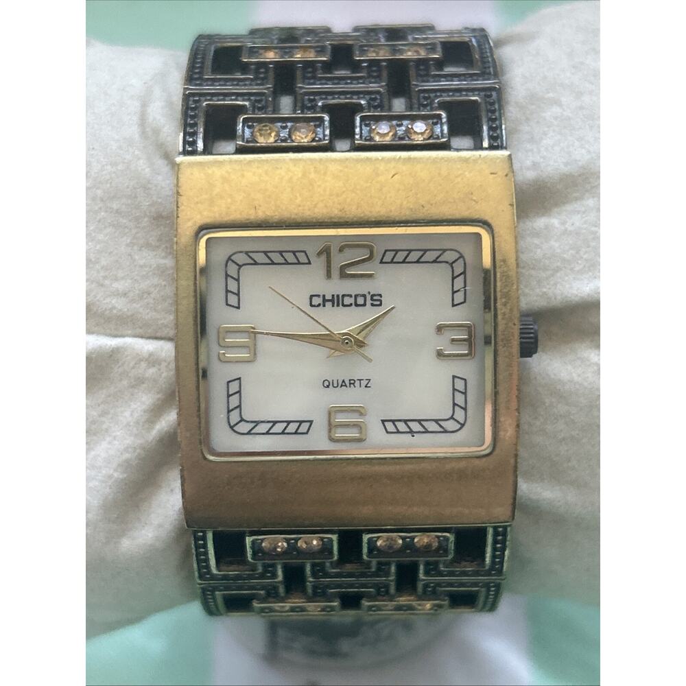 Chicos Gold Tone Women’s Cuff Watch